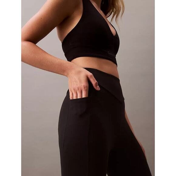 Calvin Klein Sport Performance High-Waist Leggings Black w/Pockets & Logo NEW!! - Picture 3 of 12